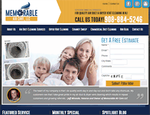 Tablet Screenshot of memorableaircare.com